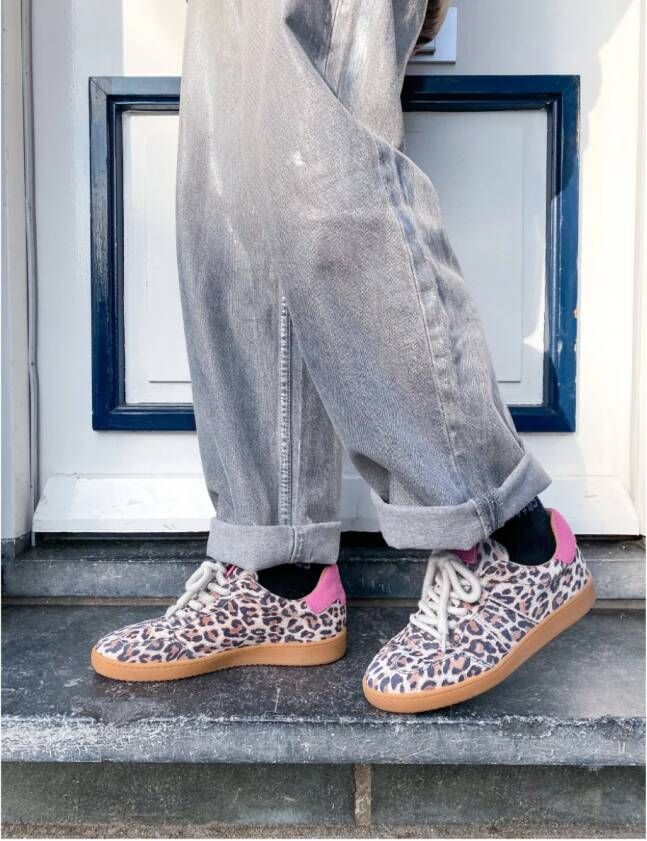DWRS LABEL DWRS POONA panterprint sneakers dames Suede Dames