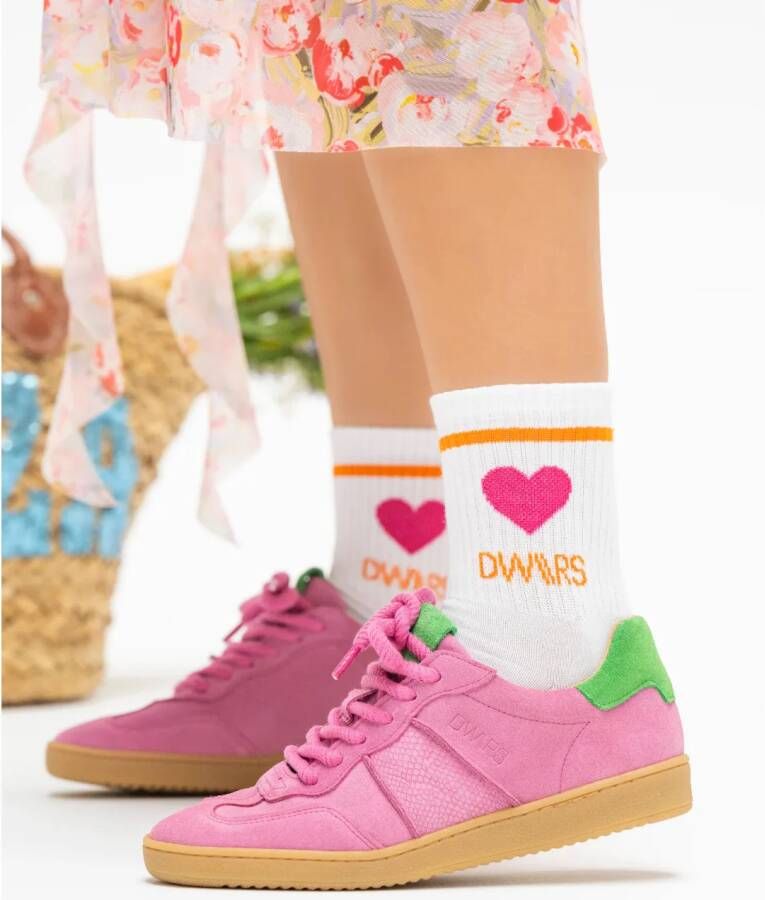 DWRS LABEL DWRS POONA sneakers dames roze Suede Dames