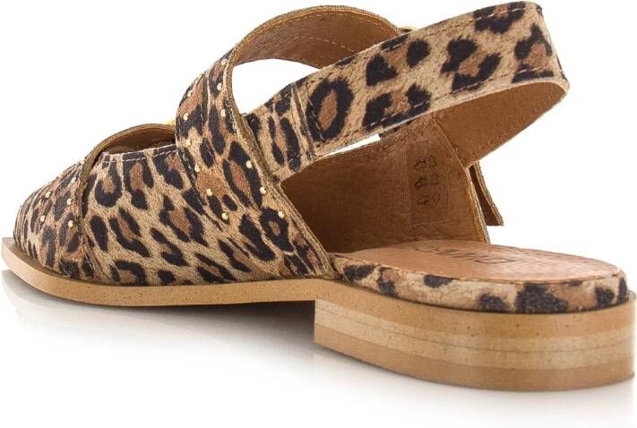 DWRS LABEL DWRS Port Isabel panterprint slingback Suede Dames