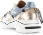 DWRS LABEL Jupiter denim Champagne Jeans Blauw Leer Lage sneakers Dames - Thumbnail 15