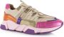 Dwrs LOS Angeles Sneakers | Beige Purple Beige Dames - Thumbnail 12