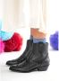 DWRS LABEL Lyon studs westernboots Zwart Leer Western Dames - Thumbnail 7