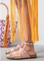 DWRS LABEL DWRS Malibu tweed | pink Roze Textiel Slippers met gesp Dames - Thumbnail 14