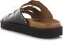 DWRS LABEL DWRS Miami slippers | black gold Zwart Leer Slippers met gesp Dames - Thumbnail 9