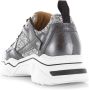 DWRS LABEL Pluto Glitter Dark Silver Zilver Leer Lage sneakers Dames - Thumbnail 4
