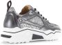 DWRS LABEL Pluto Glitter Dark Silver Zilver Leer Lage sneakers Dames - Thumbnail 5