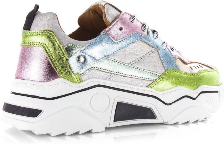 DWRS LABEL Pluto holographic | Lt. Pink Holograph Roze Leer Lage sneakers Dames