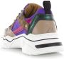 DWRS LABEL Pluto Purple Beige Paars Leer Lage sneakers Dames - Thumbnail 5