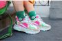 Dwrs Dames Sneakers Pluto White pink green Multi - Thumbnail 6