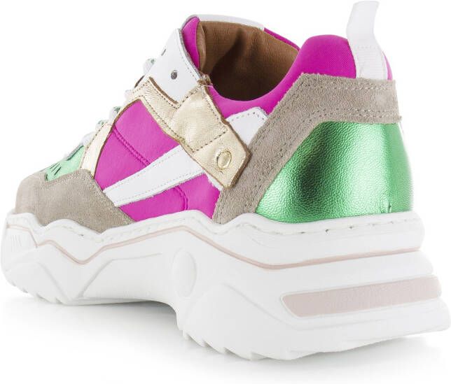 DWRS LABEL PLUTO Sneakers wit roze groen