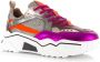 DWRS LABEL DWRS Pluto Steel Fuchsia Roze Leer Lage sneakers Dames - Thumbnail 12