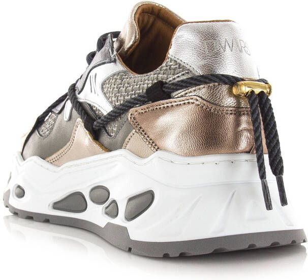 DWRS LABEL DWRS Saturnus | grey stone Grijs Leer Lage sneakers Dames