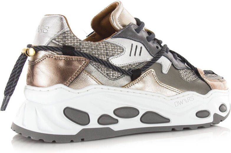 DWRS LABEL DWRS Saturnus | grey stone Grijs Leer Lage sneakers Dames