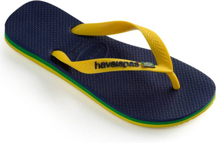 Havaianas Brasil Layers Blauw Rubber Teenslippers Unisex