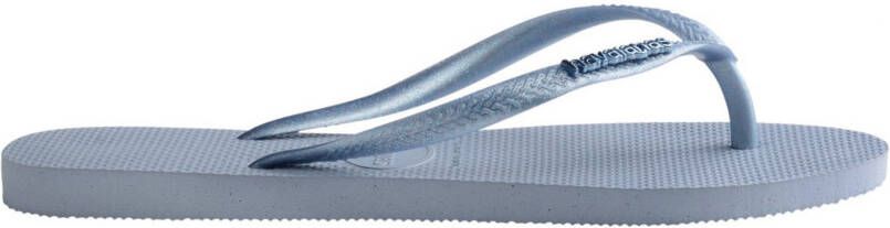 Havaianas Slim logo metallic Blauw Rubber Teenslippers Dames