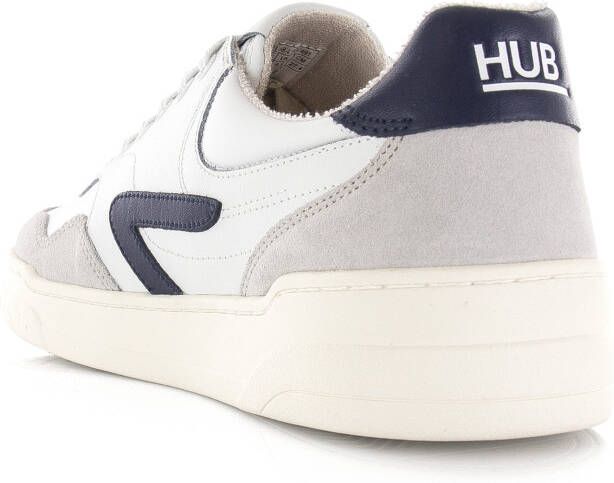 Hub Court | White Blue Ice Ivory Wit Leer Lage sneakers Heren