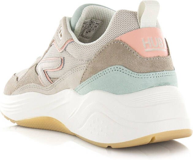 Hub Glide bone peach gum Beige Suede Lage sneakers Dames