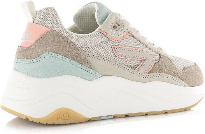 Hub Glide bone peach gum Beige Suede Lage sneakers Dames