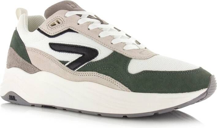 Hub Glide white black sage green grey Suede Heren