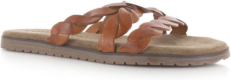 Lazamani ladies woven mules Bruin Leer Geen Dames