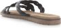 Lazamani zwarte leren slipper Zwart Leer Leren slippers Dames - Thumbnail 15