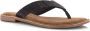 Lazamani Leren slippers met strass-steentjes Zwart Leer Teenslippers Dames - Thumbnail 7