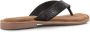 Lazamani Leren slippers met strass-steentjes Zwart Leer Teenslippers Dames - Thumbnail 9