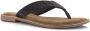 Lazamani Leren slippers met strass-steentjes Zwart Leer Teenslippers Dames - Thumbnail 4