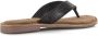 Lazamani Leren slippers met strass-steentjes Zwart Leer Teenslippers Dames - Thumbnail 6