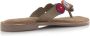 Lazamani Leren teenslipper Taupe Leer Teenslippers Dames - Thumbnail 13