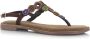 Lazamani Suède teensandaal Bruin Suede Platte sandalen Dames - Thumbnail 15