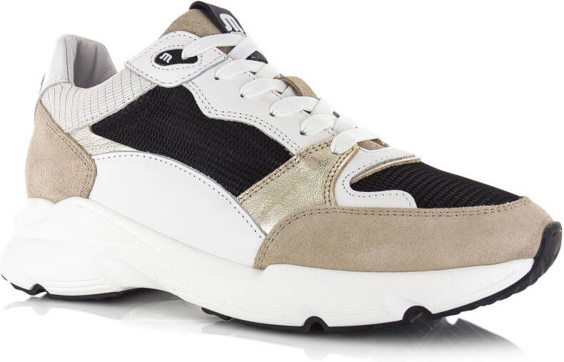 Maruti Raven beige black white Zwart Leer Lage sneakers Dames