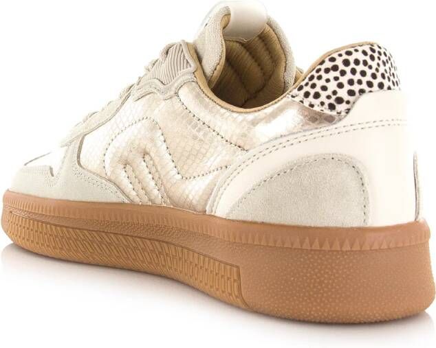 Maruti Yale Suede taupe gold sneakers Leer Dames