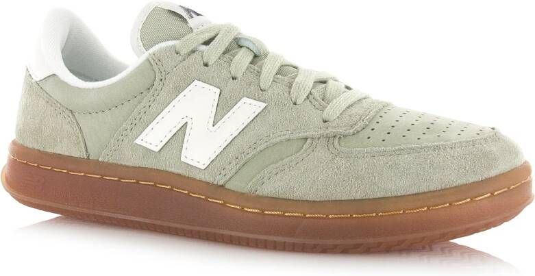 New Balance T500 leren sneakers groen Suede Unisex
