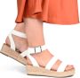 POELMAN C0047-17HPSH1 sandaal white Wit Textiel Plateau sandalen Dames - Thumbnail 4