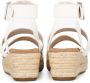 POELMAN C0047-17HPSH1 sandaal white Wit Textiel Plateau sandalen Dames - Thumbnail 5