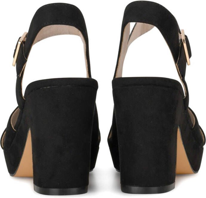POELMAN C0118-15PSH1 sandaal black Zwart Synthetisch Sandalen met hak Dames