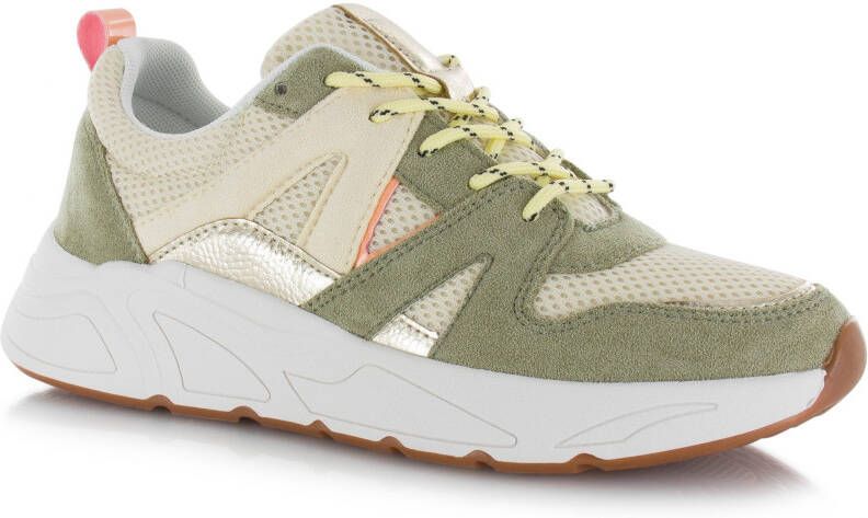POELMAN Sneaker Groen Mesh Lage sneakers Dames