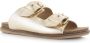 POELMAN Goudkleurige sandalen met gespen Goud Leer Platte sandalen Dames - Thumbnail 5
