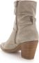 POELMAN Haklaars Beige Suede Enkellaars met hak Dames - Thumbnail 4