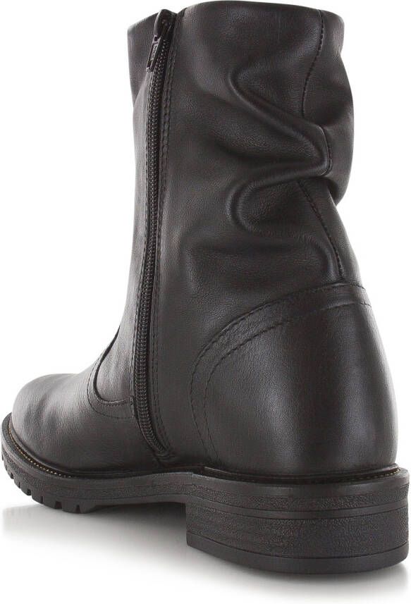 POELMAN Leren enkelboot met ritssluiti Zwart Leer Enkelboots Dames