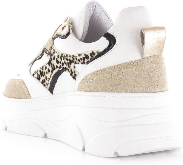 POELMAN Lpjana-06poe beige white platino Wit Leer Lage sneakers Dames