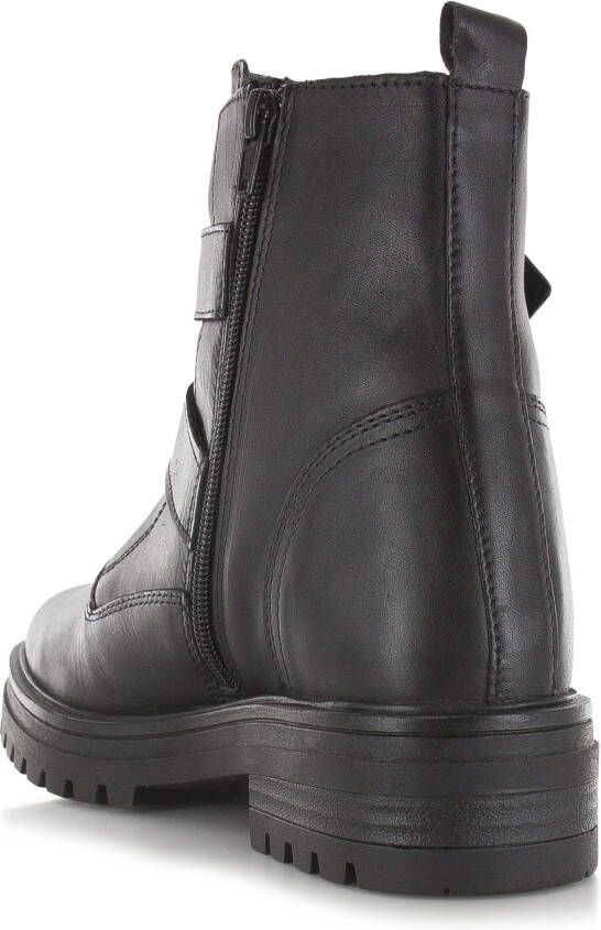 POELMAN LPMONK-69POE Zwart Leer Biker boots Dames