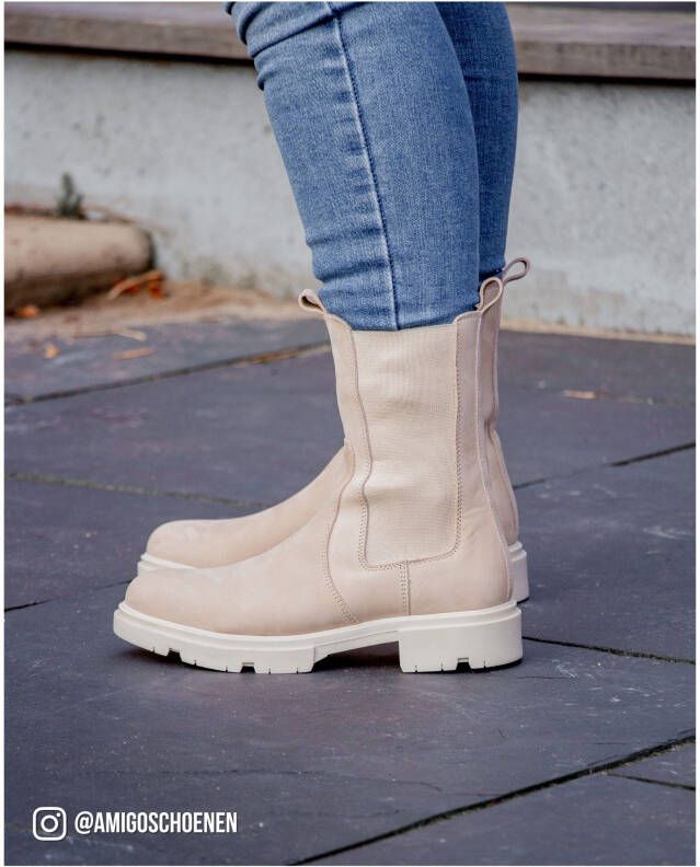 POELMAN Chelsea Boots Beige Nubuck Chelsea boots Dames