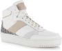 PS Poelman ESQUIMO Dames Hoge Sneakers Wit Multi - Thumbnail 4