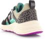 POSH by Poelman CAROCEL Dames Sneakers Zwart met groene combinatie - Thumbnail 5