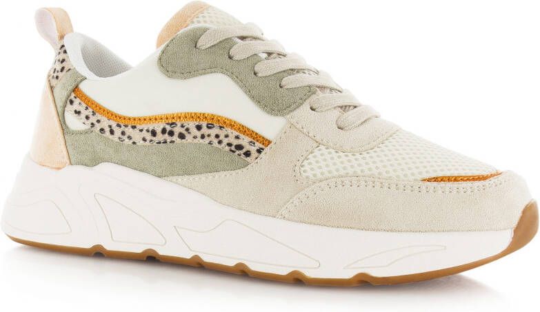 POELMAN PS sneakers beige groen oranje