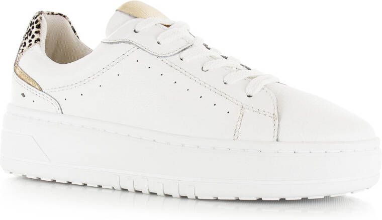 POELMAN Sneaker met ponyhair Wit Leer Lage sneakers Dames