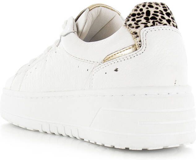 POELMAN Sneaker met ponyhair Wit Leer Lage sneakers Dames