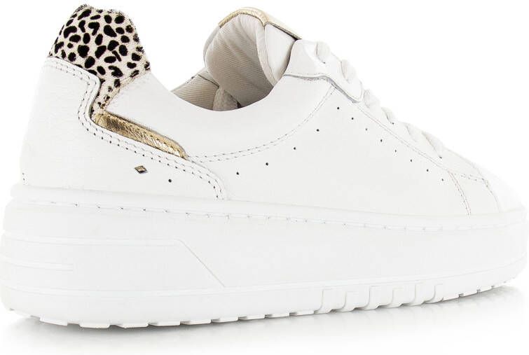 POELMAN Sneaker met ponyhair Wit Leer Lage sneakers Dames